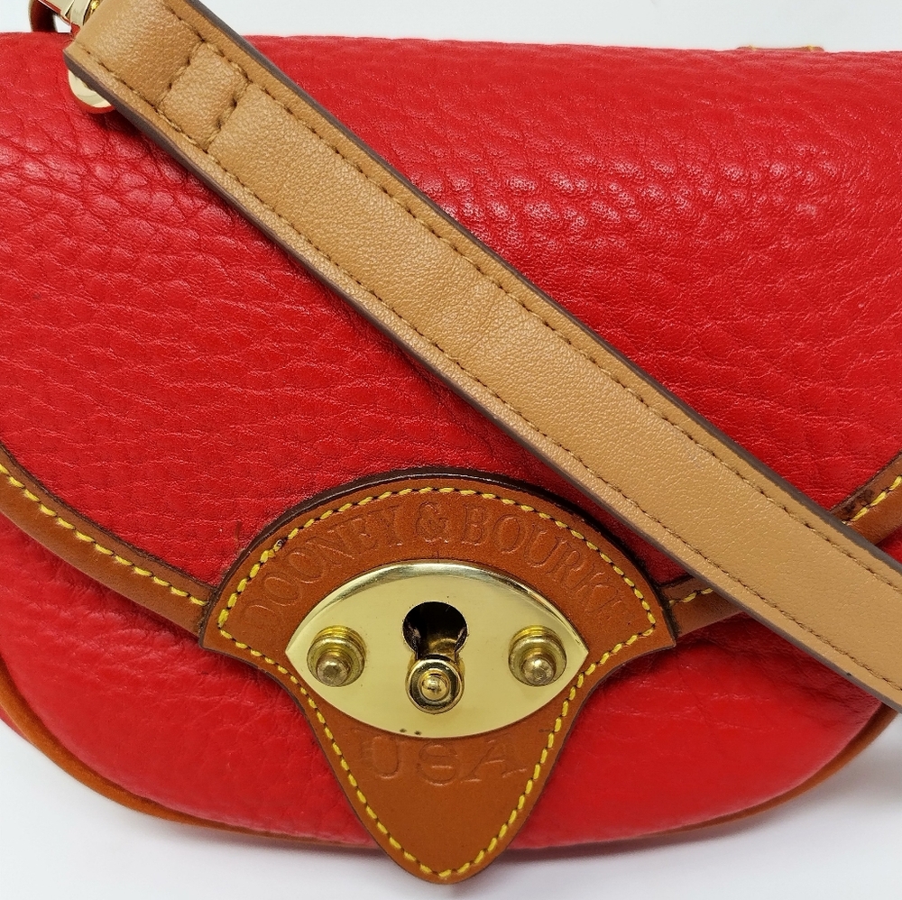Rare Dooney & Bourke Calvary Red Leather Crossbody & Belt Bag